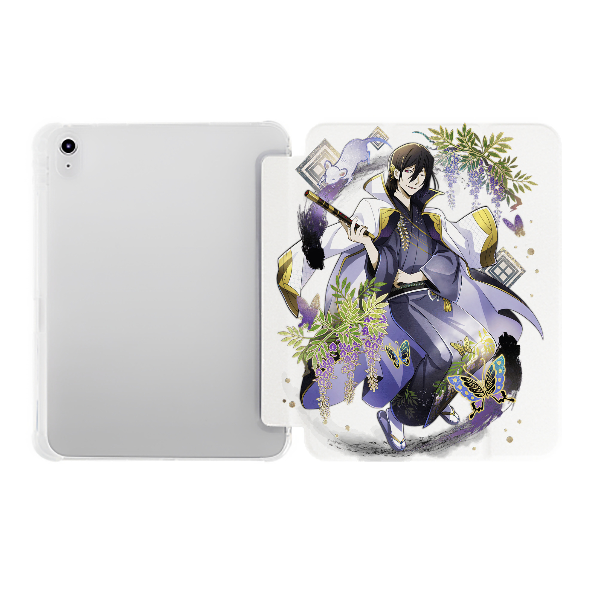 （画像用） 文豪ストレイドッグス Bungo Stray Dogs IPad ケース ペン収納付き 三つ折りスタンド PUレザー×シリコン 対応機種9.5/10.5/10.9インチ